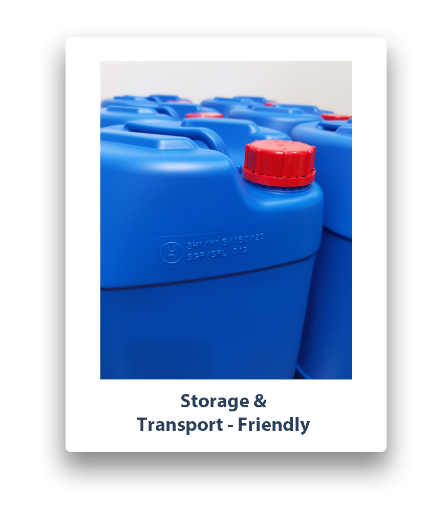 Storage- and transport-friendly